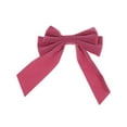 thumbnail image 1 of Unique Bargains 1 Pc Grace Bow Ribbon Duckbill Hair Clips for Home Rose Red Pink, 1 of 5