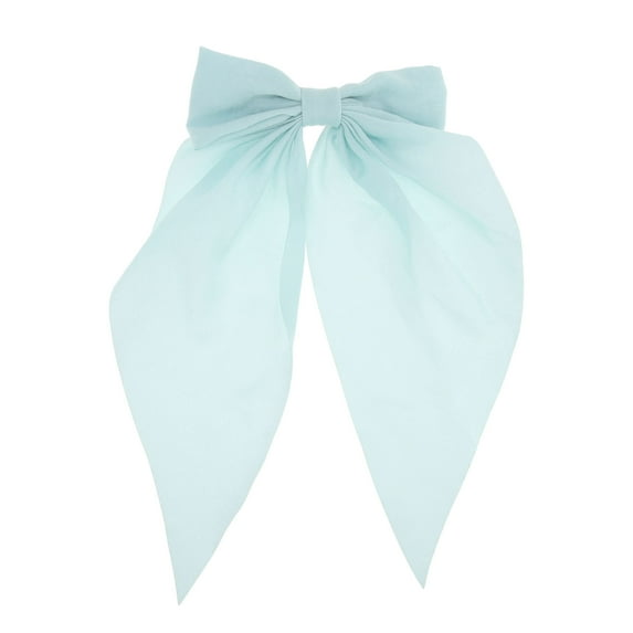 Unique Bargains 1 Pc Grace Bow Ribbon Duckbill Hair Clips for Home Sky Blue