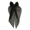 thumbnail image 1 of Unique Bargains 1 Pc Grace Bow Ribbon Hair Clips Black, 1 of 5