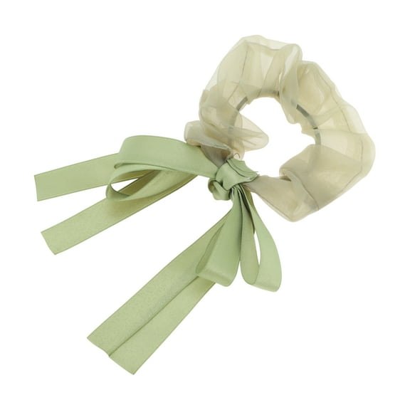 Unique Bargains 1 Pc Grace Bow Ribbon Scrunchies Green
