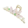 thumbnail image 1 of Unique Bargains 1 Pc Grace Butterfly Hair Clips for Home Gold Tone Pink, 1 of 5