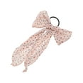 thumbnail image 1 of Unique Bargains 1 Pc Grace Floral Bow Scrunchies Hair Ties Light Pink, 1 of 5