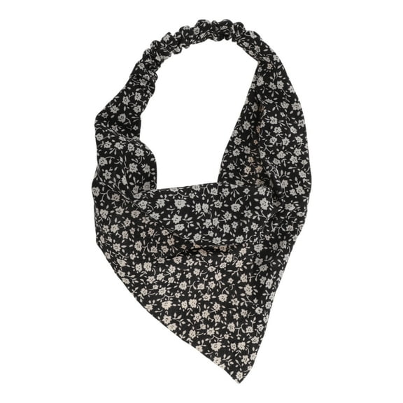 Unique Bargains 1 Pc Grace Floral Headwrap for Women Black