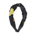 thumbnail image 1 of Unique Bargains 1 Pc Grace Fruit Pattern Wide Cross Knot Headbands for Women Black, 1 of 6
