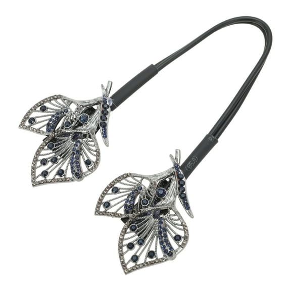 Unique Bargains 1 Pc Grace Leaf Hair Clips for Home Black