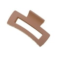 thumbnail image 1 of Unique Bargains 1 Pc Grace Rectangle Frosted Hair Clips Hairdo Clip for Home Khaki, 1 of 5