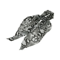 Unique Bargains 1 Pc Grace Tie Triangle Ribbon Scrunchies Gray