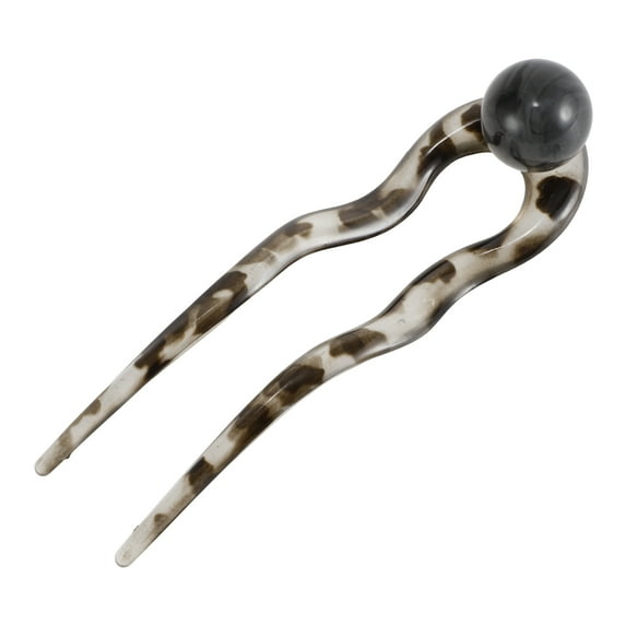 Unique Bargains 1 Pc Grace U-shaped Hair Pins Hairdo Clip for Women 5.12"x1.42"x0.59" Gray