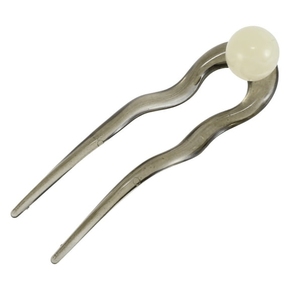 Unique Bargains 1 Pc Grace U-shaped Hair Pins Hairdo Clip for Women 5.12"x1.42"x0.59" Umber