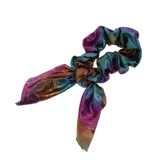 Unique Bargains 1 Pc Gradient Bronzing Scrunchies Blue Red