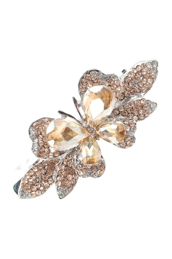 1 Pc Gradient Butterfly French Barrette Hair Clips Hairdo Clip for Home Champagne