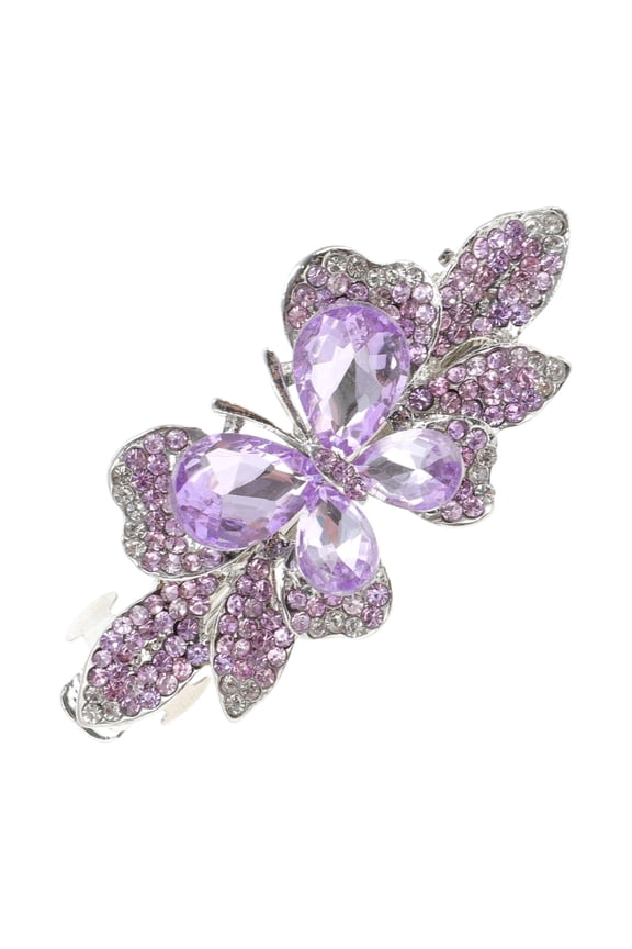 1 Pc Gradient Butterfly French Barrette Hair Clips Hairdo Clip for Home Purple
