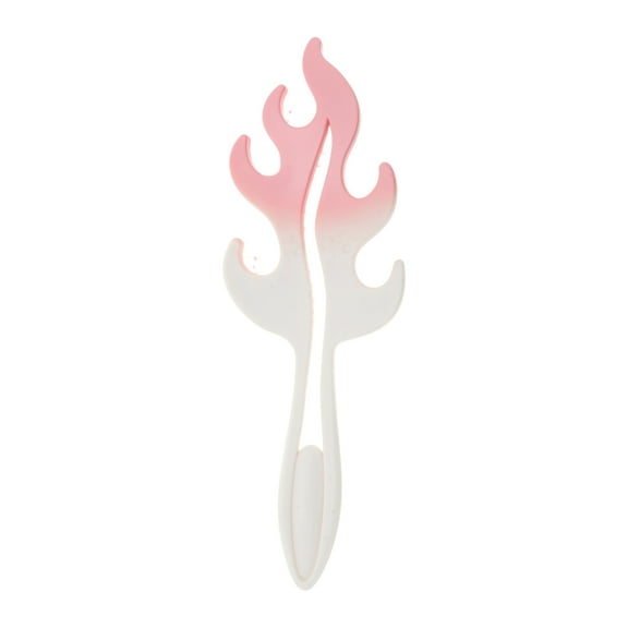 Unique Bargains 1 Pc Gradual Flame Hollow Comb Hair Brush Pink ABS Nylon