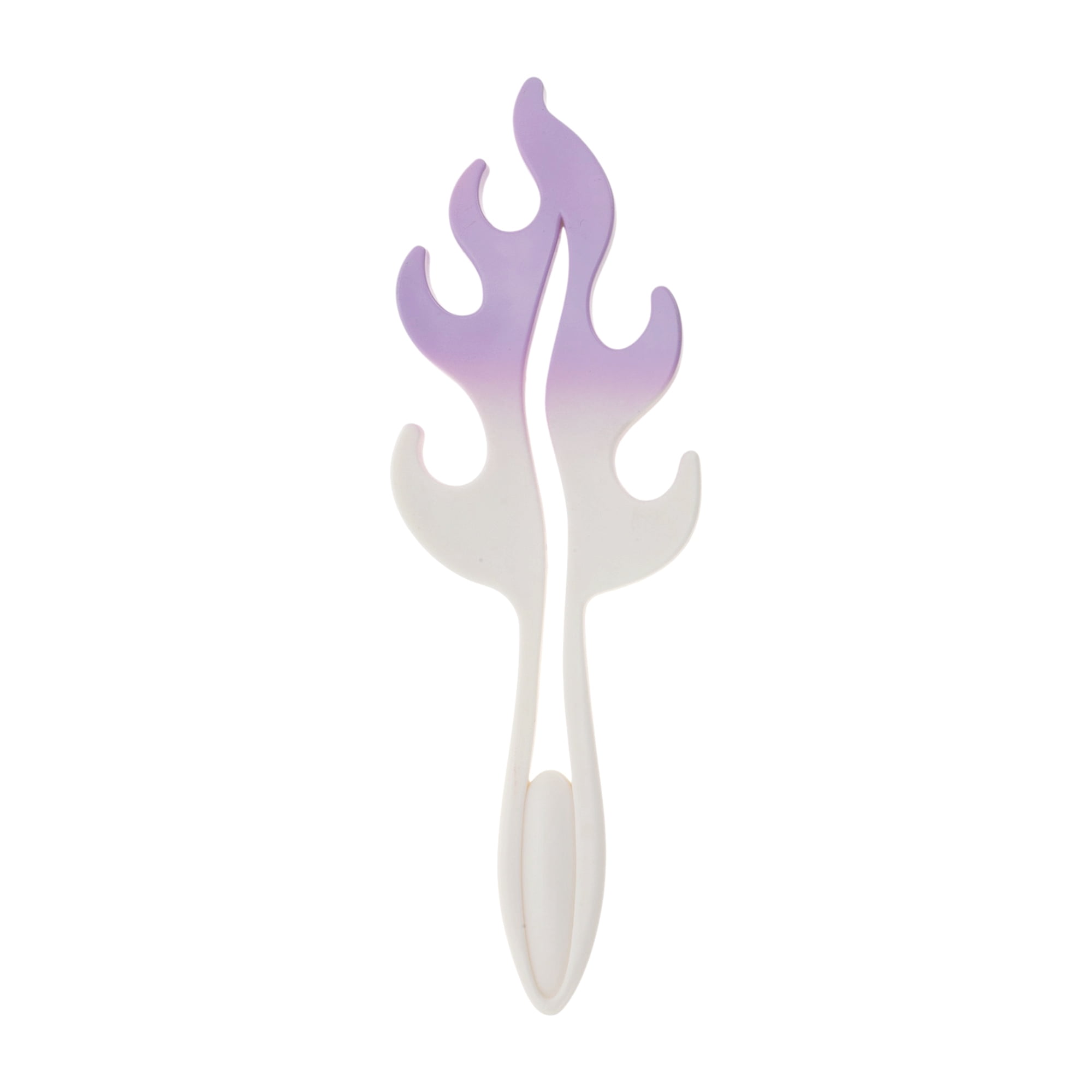 Unique Bargains 1 Pc Gradual Flame Hollow Comb Hair Brush for All Hair Types Purple
