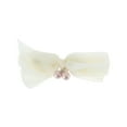 thumbnail image 1 of Unique Bargains 1 Pc Hair Barrettes Fashion Bow with Pearls Hair Clip Beige, 1 of 5