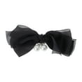 thumbnail image 1 of Unique Bargains 1 Pc Hair Barrettes Fashion Bow with Pearls Hair Clip Black, 1 of 5