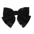 thumbnail image 1 of Unique Bargains 1 Pc Hair Barrettes Fashion Double Layer Bow Hair Clip Black, 1 of 5