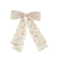 thumbnail image 1 of Unique Bargains 1 Pc Hair Barrettes Fashion Ink Wash Print Bow Hair Clip Beige, 1 of 5