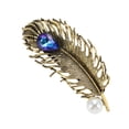 thumbnail image 1 of Unique Bargains 1 Pc Hair Barrettes Feather Hair Clips Gold Tone, 1 of 5