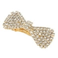 thumbnail image 1 of Unique Bargains 1 Pc Hair Barrettes Grace Crystal Bow Barrette Clip Gold Tone, 1 of 5