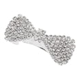thumbnail image 1 of Unique Bargains 1 Pc Hair Barrettes Grace Crystal Bow Barrette Clip Silver Tone, 1 of 5