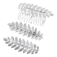 thumbnail image 1 of Unique Bargains 1 Pc Hair Barrettes Grace Leaf Pattern Set Barrette Clip Silver Tone, 1 of 5