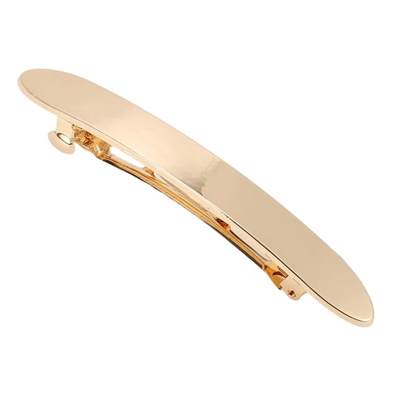 Unique Bargains 1 Pc Hair Barrettes Grace Polished Marquise Barrette Clip Gold Tone