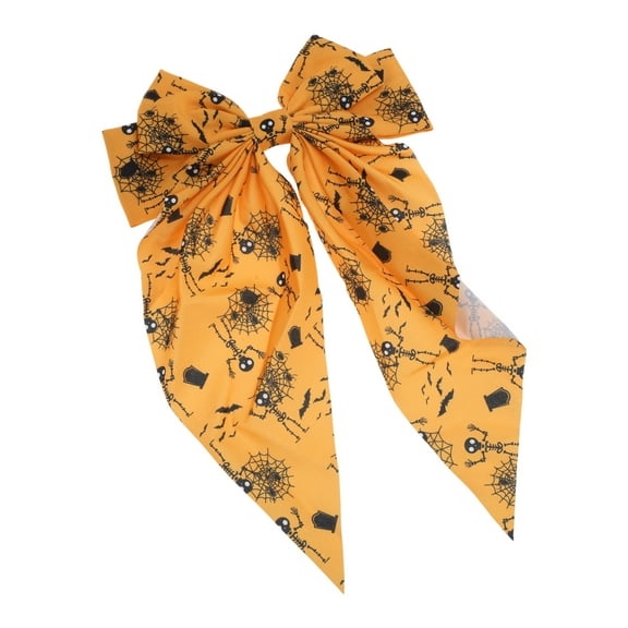Unique Bargains 1 Pc Hair Barrettes Halloween Funny Hair Clip for Women Black Orange