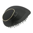 thumbnail image 1 of Unique Bargains 1 Pc Hair Brush Leaf Shape Scalp Scrubber Black, 1 of 6