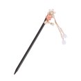 thumbnail image 1 of Unique Bargains 1 Pc Hair Chopstick Classic Six-petal Flower Hair Hairpin Black Pink White, 1 of 5