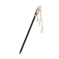 thumbnail image 1 of Unique Bargains 1 Pc Hair Chopstick Classic Three-petal Flower Hair Hairpin Black Pink White, 1 of 5