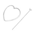 thumbnail image 1 of Unique Bargains 1 Pc Hair Chopstick Heart Hair Hairpin for Women Silver Tone, 1 of 5