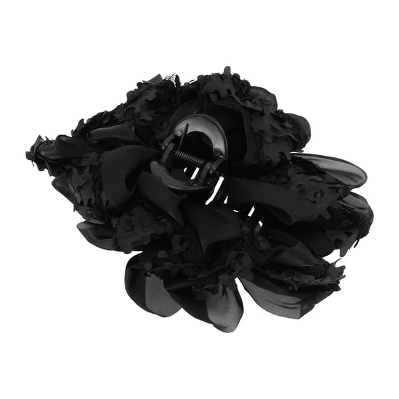 Unique Bargains 1 Pc Hair Clip Bow Pattern Claw Clip 5.12"x1.57"x2.36" Black