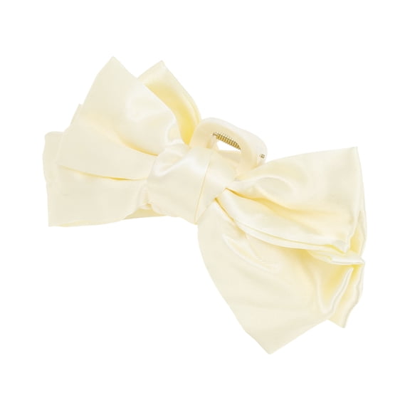Unique Bargains 1 Pc Hair Clip Bow Pattern Claw Clip 5.91"x2.17"x2.76" White