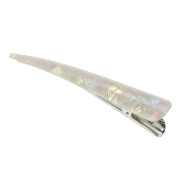 Unique Bargains 1 Pc Hair Clip Colorful Pattern Hair Clips White