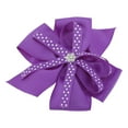 thumbnail image 1 of Unique Bargains 1 Pc Hair Clip Fashion Double Bow Hair Clips for Women Purple, 1 of 5