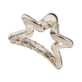 thumbnail image 1 of Unique Bargains 1 Pc Hair Clip Five-pointed Star Pattern Claw Clip 2.36"x1.46"x1.77" Transparent Gray, 1 of 5