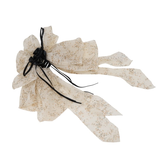 Unique Bargains 1 Pc Hair Clip Floral Bow Pattern Claw Clip 7.87"x1.77"x12.20" White Orange