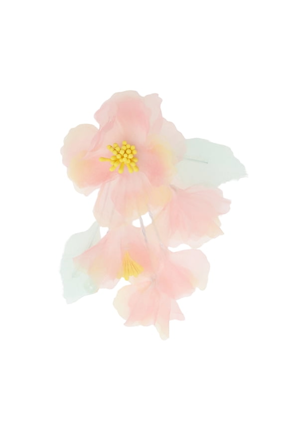 1 Pc Hair Clip Flowers Pattern Decorative Hairpin 2.76"x4.92" Light Pink