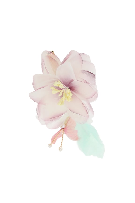 1 Pc Hair Clip Flowers Pattern Decorative Hairpin 3.74"x3.15" Lotus Root Purple