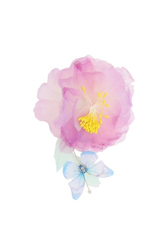 1 Pc Hair Clip Flowers Pattern Decorative Hairpin 5.51"x3.74" Rose Purple