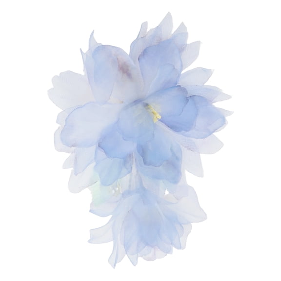 Unique Bargains 1 Pc Hair Clip Flowers Pattern Decorative Hairpin 5.71"x4.13" Light Blue