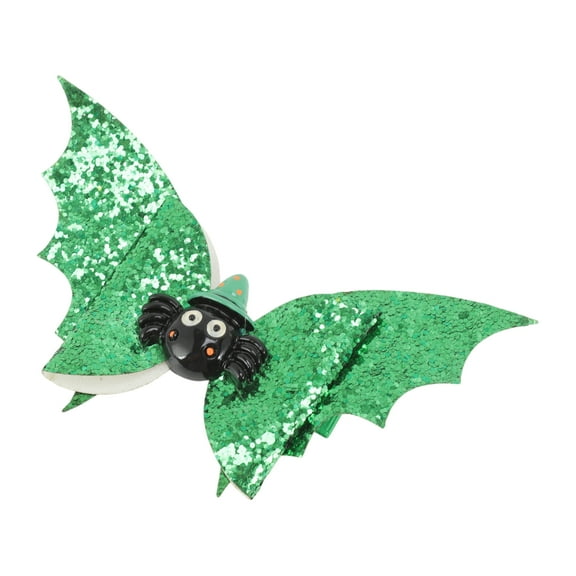 Unique Bargains 1 Pc Hair Clip Halloween Bat Wing Hair Clips for Women Green