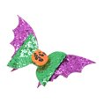 thumbnail image 1 of Unique Bargains 1 Pc Hair Clip Halloween Bat Wing Hair Clips for Women Purple Green, 1 of 5