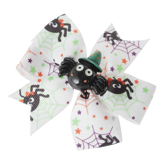 Unique Bargains 1 Pc Hair Clip Halloween Bow Hat Hair Clips for Women Black White