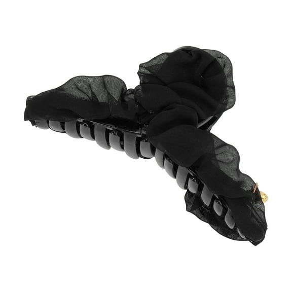 Unique Bargains 1 Pc Hair Clip Mesh Pattern Claw Clip 5.12"x1.42"x2.56" Black