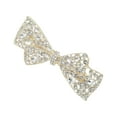 thumbnail image 1 of Unique Bargains 1 Pc Hair Clips Cute Full Rhinestone Bow Spring Clip Hairdo Clip Gold Tone Transparent, 1 of 5