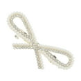 thumbnail image 1 of Unique Bargains 1 Pc Hair Clips Exquisite Graceful Pearl Bow Spring Clip Hairdo Clip Gold Tone, 1 of 5