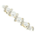 thumbnail image 1 of Unique Bargains 1 Pc Hair Clips Exquisite Rhinestone Spring Clip Hairdo Clip Gold Tone White, 1 of 5