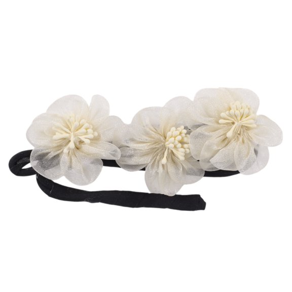 Unique Bargains 1 Pc Hair Disk Flower Bun Holder for Women Beige Black